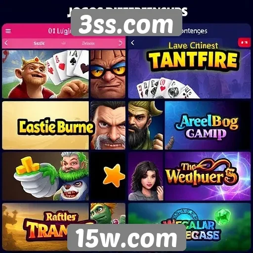Comparativo entre jogos disponíveis no 3ss